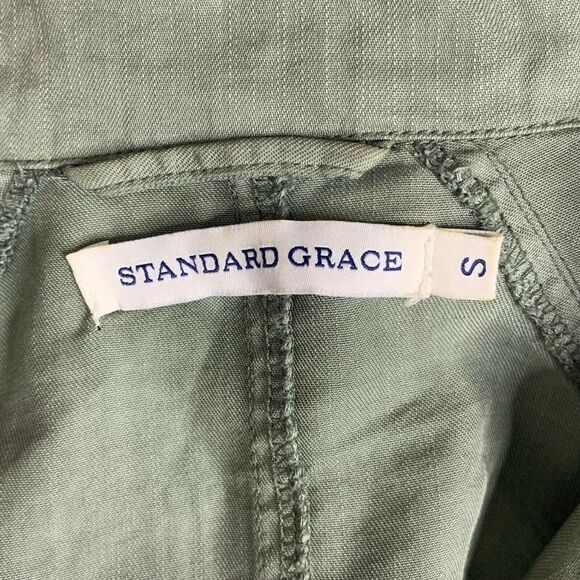 Standard Grace Snap Front Shirt Jacket Army Green - Picture 7 of 7